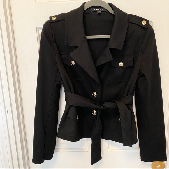 Chaus Black Military Jacket - Picture 2 of 9